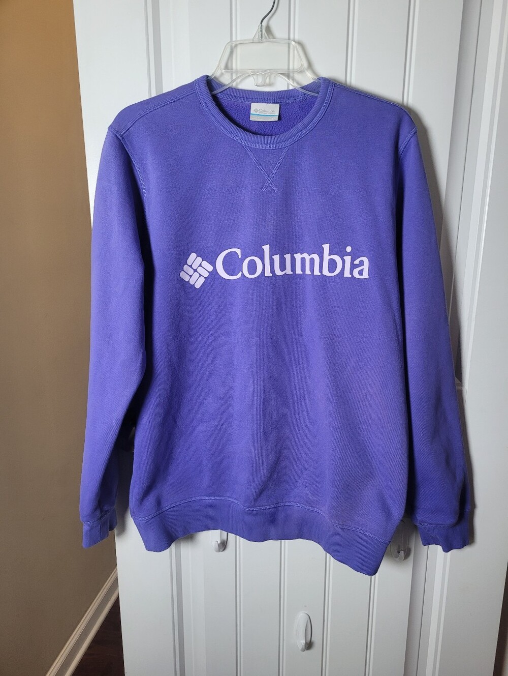 Columbia Men's Purple Crewneck Sweatshirt with White Logo